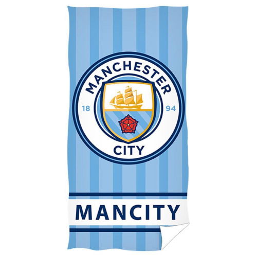 Manchester City FC Stripe Towel  Manchester City FC Stripe Towel