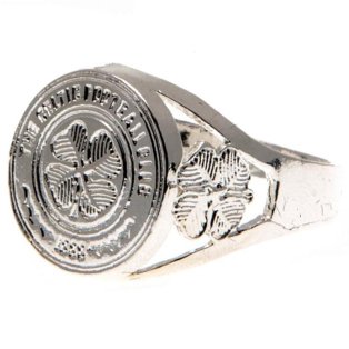 Celtic FC Silver Plated Crest Ring Small