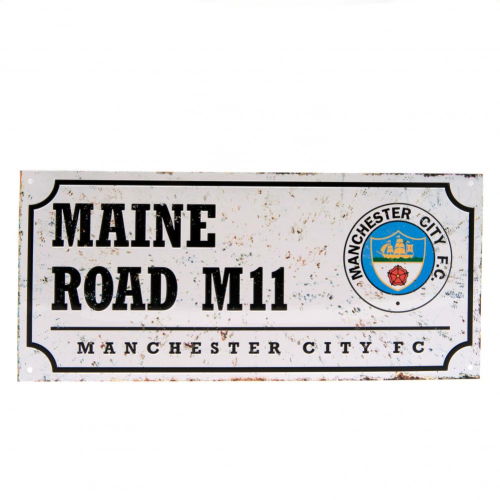 Manchester City FC Retro Street Sign  Manchester City FC Retro Street Sign