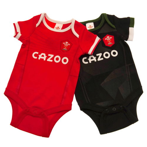 Wales RU 2 Pack Bodysuit 6-9 Mths PC  Wales RU 2 Pack Bodysuit 6-9 Mths PC