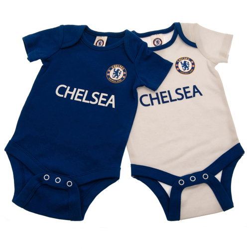 Chelsea FC 2 Pack Bodysuit 12-18 Mths BW