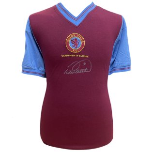 Aston Villa FC 1982 Withe Signed Shirt