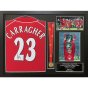 Liverpool FC Carragher Signed Shirt & Medal (Framed)