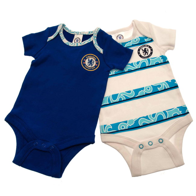 Chelsea FC 2 Pack Bodysuit 0-3 Mths LT