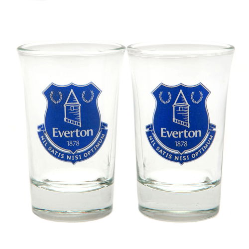 Everton FC 2pk Shot Glass Set  Everton FC 2pk Shot Glass Set