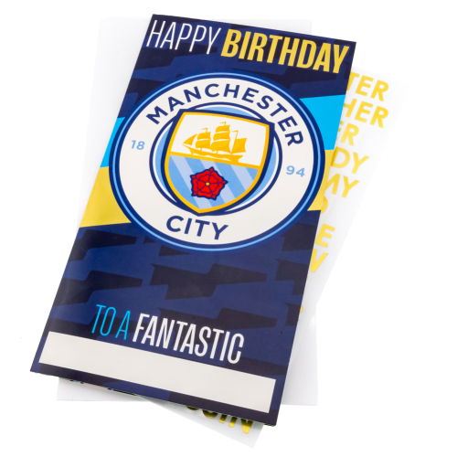 Manchester City FC Personalised Birthday Card  Manchester City FC Personalised Birthday Card
