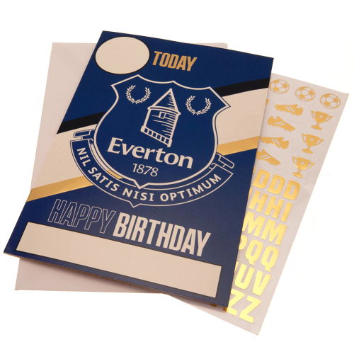 Everton FC Birthday Card With Stickers  Everton FC Birthday Card With Stickers