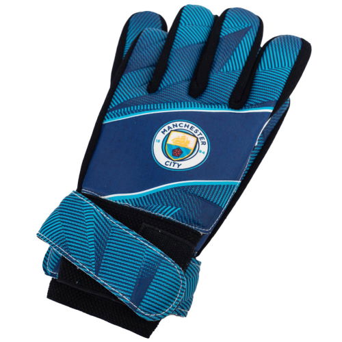 Manchester City FC Fuse Goalkeeper Gloves Yths  Manchester City FC Fuse Goalkeeper Gloves Yths