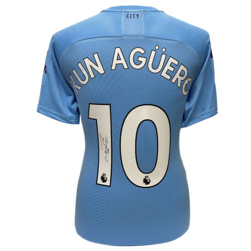 Manchester City FC Aguero Signed Shirt  Manchester City FC Aguero Signed Shirt