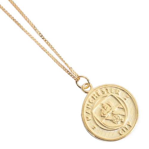 Manchester City FC 18ct Gold Plated on Silver Pendant & Chain  Manchester City FC 18ct Gold Plated on Silver Pendant & Chain