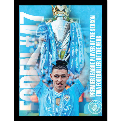Manchester City FC Foden Framed Picture 16 x 12  Manchester City FC Foden Framed Picture 16 x 12