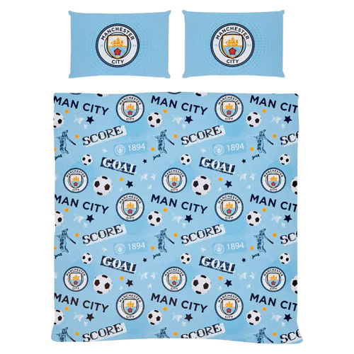Manchester City FC Striker Double Duvet Set  Manchester City FC Striker Double Duvet Set