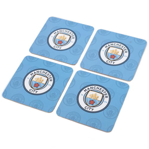 Manchester City FC 4pk Cork Coaster  Manchester City FC 4pk Cork Coaster