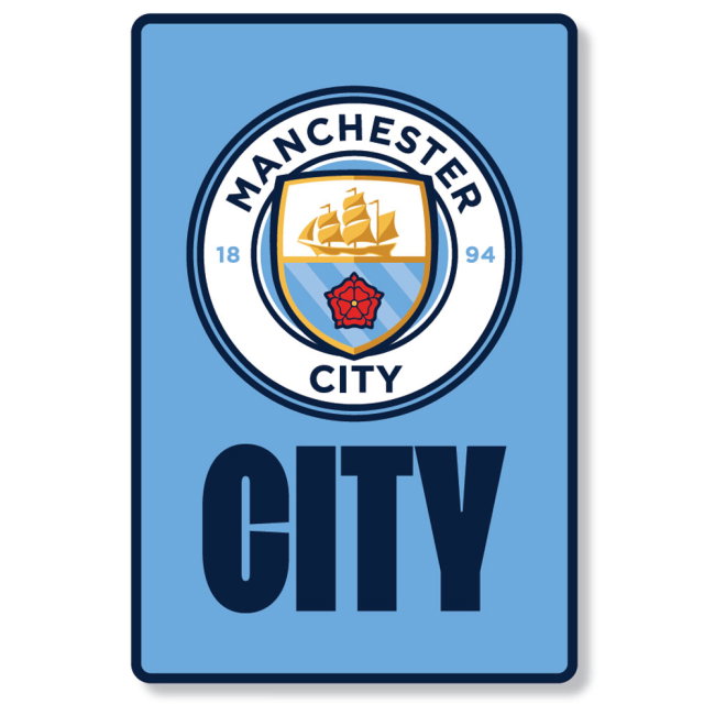Manchester City FC Portrait LED Crest Sign