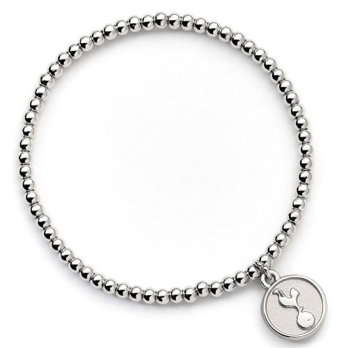 Tottenham Hotspur FC Silver Finish Bead Bracelet