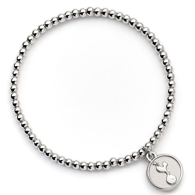 Tottenham Hotspur FC Silver Finish Bead Bracelet