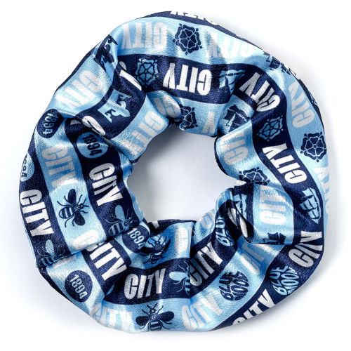Manchester City FC Hair Scrunchie  Manchester City FC Hair Scrunchie