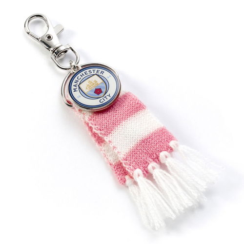 Manchester City FC Pink Bar Scarf Bag Charm  Manchester City FC Pink Bar Scarf Bag Charm