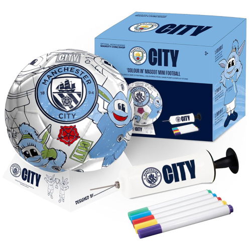 Manchester City FC 'Colour In' Mini Football Set  Manchester City FC 'Colour In' Mini Football Set