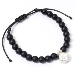 Real Madrid FC Black Bead Bracelet