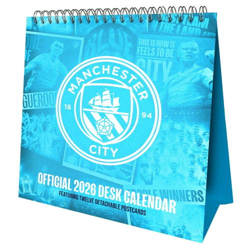 Manchester City FC Desktop Calendar 2026  Manchester City FC Desktop Calendar 2026