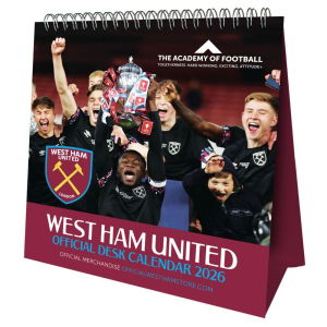West Ham United FC Desktop Calendar 2026