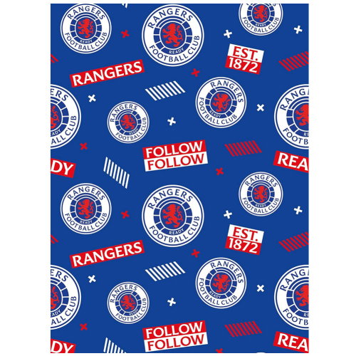 Rangers FC Text Gift Wrap