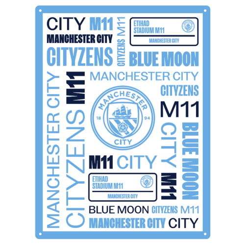 Manchester City FC Large Montage Sign
