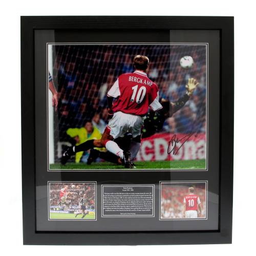 Arsenal FC Bergkamp Signed Framed Print Arsenal FC Bergkamp Signed Framed Print