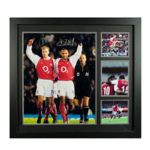 Arsenal FC Bergkamp &amp; Henry Signed Framed Print