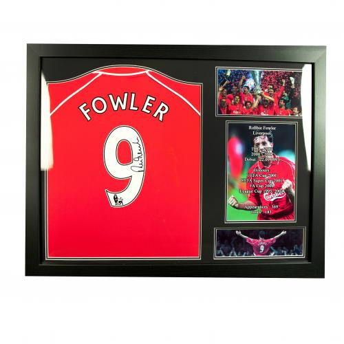 Liverpool FC Fowler Signed Shirt (Framed)