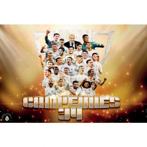 Real Madrid FC Poster Campeones 34 Real Madrid FC Poster Campeones 34