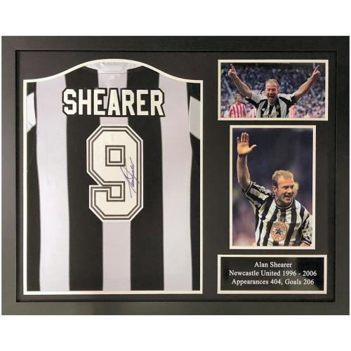 Newcastle United FC Shearer Signed Shirt (Framed)