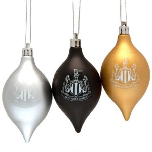 Newcastle United FC 3pk Vintage Baubles
