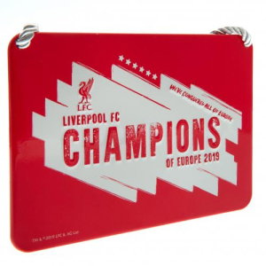 Liverpool FC Champions Of Europe Bedroom Sign