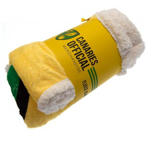 Norwich City FC Sherpa Fleece Blanket