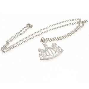 Newcastle United FC Silver Plated Pendant &amp; Chain