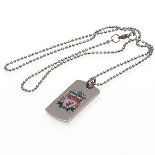 Liverpool FC Colour Crest Dog Tag &amp; Chain