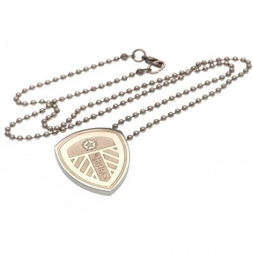 Leeds United FC Stainless Steel Pendant &amp; Chain LG