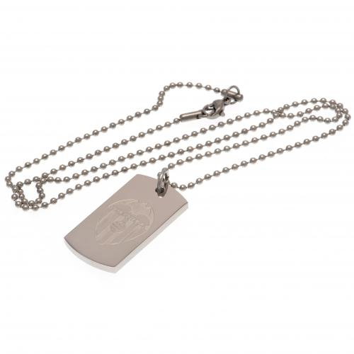 Valencia CF Engraved Dog Tag & Chain Valencia CF Engraved Dog Tag & Chain