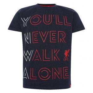 Liverpool FC YNWA T Shirt Junior Navy 9-10