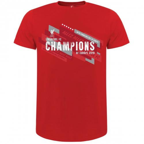 Liverpool FC Champions Of Europe T Shirt Mens L