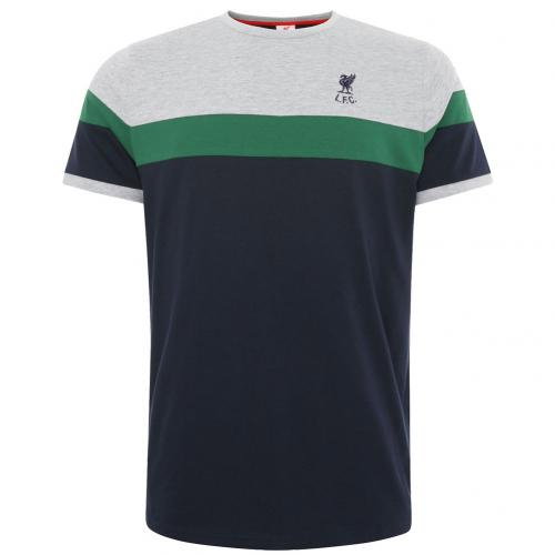 Liverpool FC Retro Panel T Shirt Mens Navy XXL