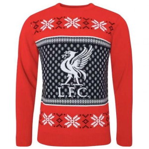 Liverpool FC Christmas Jumper Mens XS