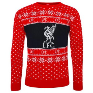Liverpool FC Snowflake Christmas Jumper M