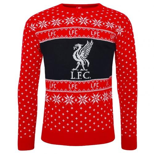 Liverpool FC Snowflake Christmas Jumper M