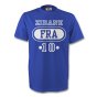 Zinedine Zidane France Fra T-shirt (blue)