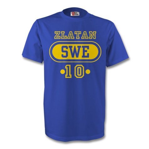 Zlatan Ibrahimovic Sweden Swe T-shirt (blue)