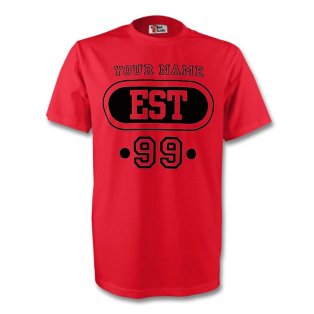 Albania Alb T-shirt (red) + Your Name