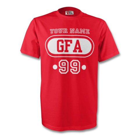 Georgia Geo T-shirt (red) + Your Name